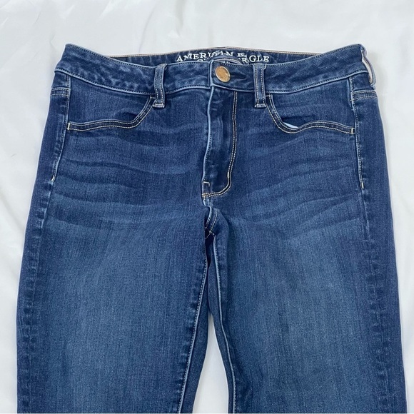 American Eagle Jeans Womens Size 6 360 Super Stretch High Rise Jegging Blue - Picture 3 of 12